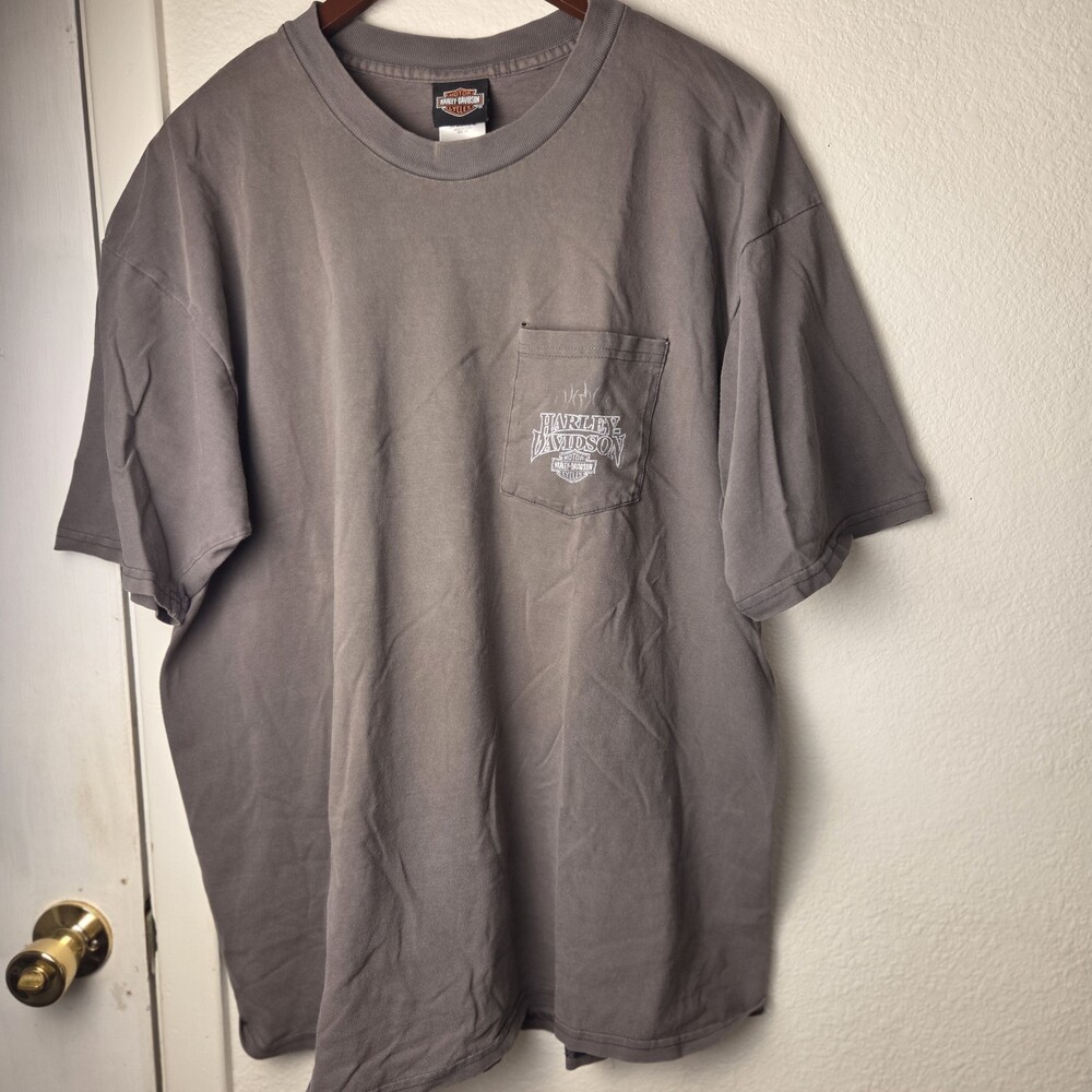 VTG Harley-Davidson Buddy Stubbs Phoenix AZ Pocket T-Shirt Gray 2XL
